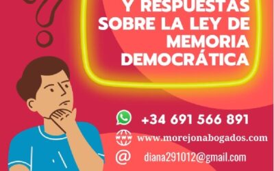 MÁS PREGUNTAS Y RESPUESTAS SOBRE LA LEY DE MEMORIA DEMOCRÁTICA